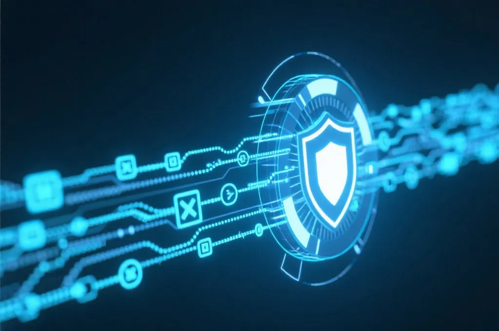 安全加密的数据传输示意